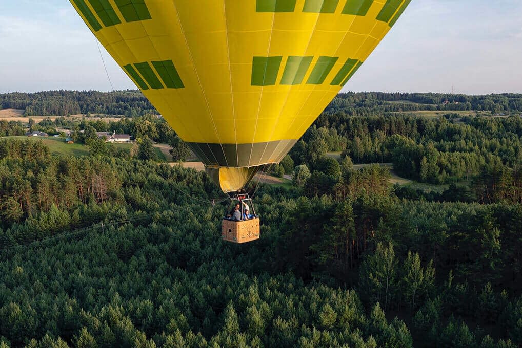 Hot air balloon Flight over Vilnius forest